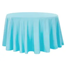 Turquoise polyester tablecloth. aqua blue tablecloths 