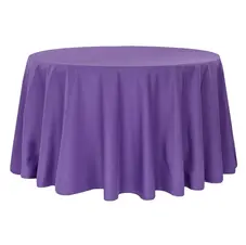 Purple polyester tablecloth. purple quinceanera 