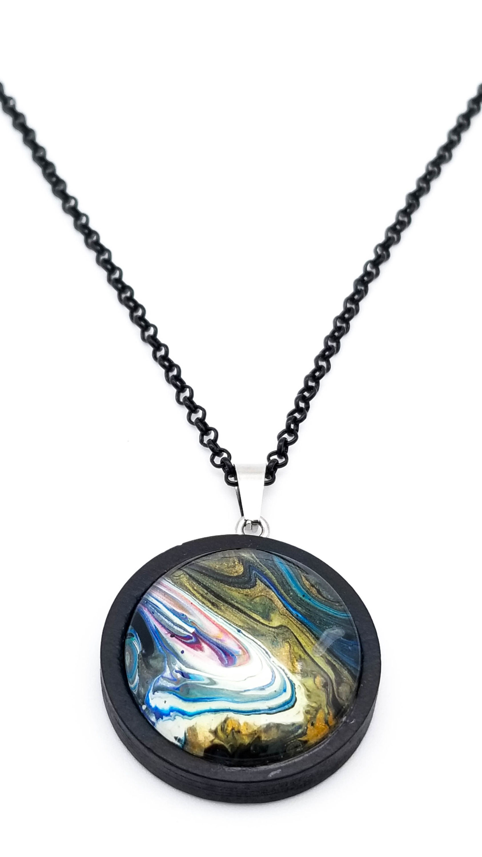 Holz Runde: Gold &amp; Pink Galaxy