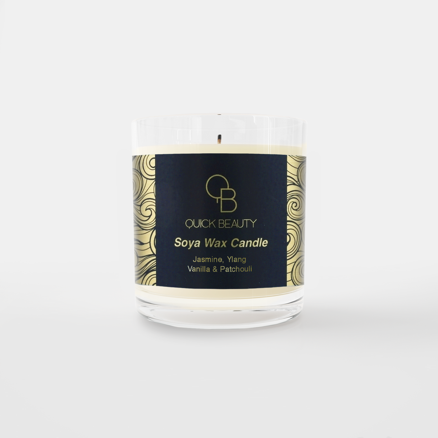 Glass soya wax candle