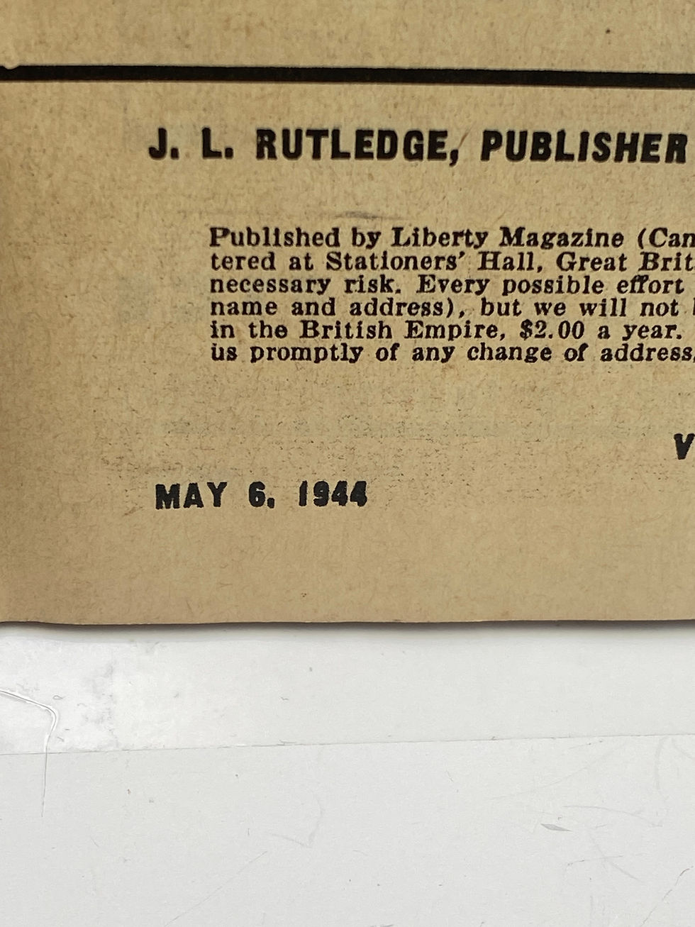 Miniatura: Magazine Liberty mai 1944
