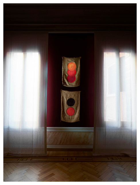 Bosco Sodi a Palazzo Vendramin Grimani_ sack paintins in Sala dell'Albero d'Oro © Laziz Ha