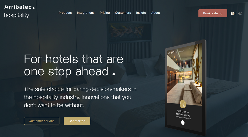 Arribatec Hospitality website
