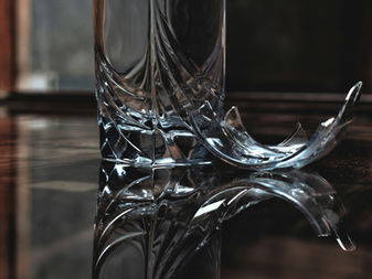 broken glass cup