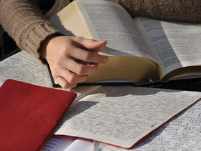 woman studying 