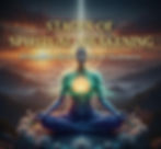 Meditating figure with glowing lotus and sunrise.