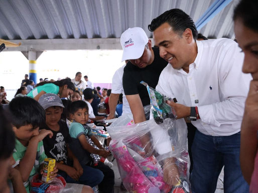 Celebra Luis Nava Día del Niño en La Barreta