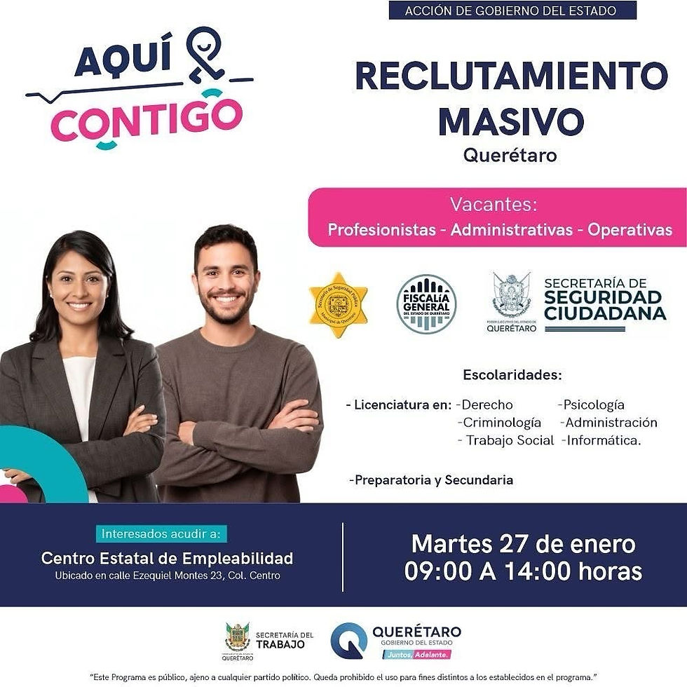 Invita ST al reclutamiento masivo en el municipio de Querétaro