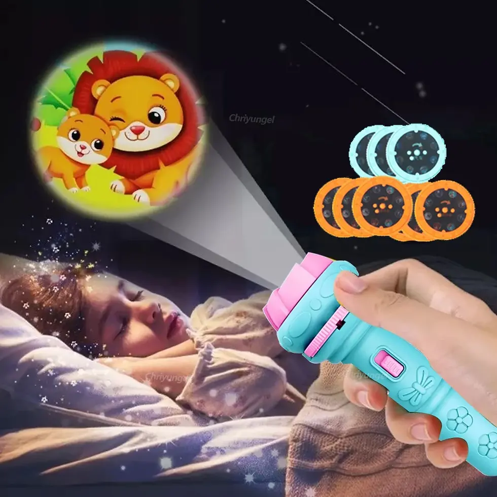 Miniatura: Kids Projector Flashlight with 10 Cards 80 Images Cartoon Night Light Projector 
