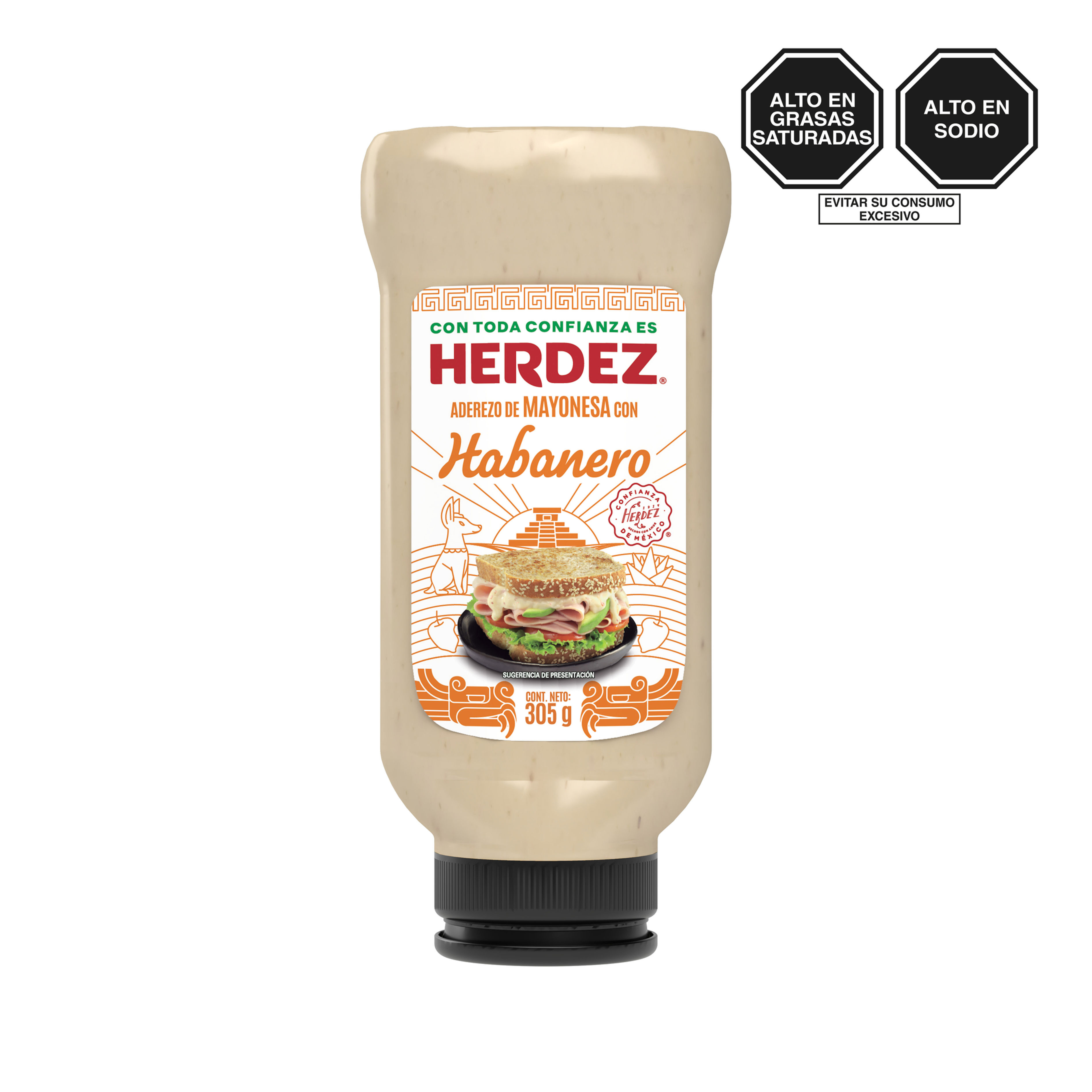 HERDEZ ADEREZO DE MAYONESA CON HABANERO 305G