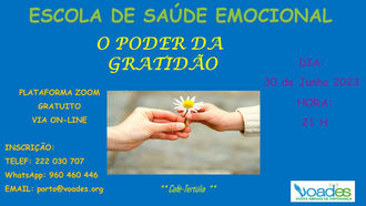 A GRATIDÃO, A MELHOR MEDICINA
