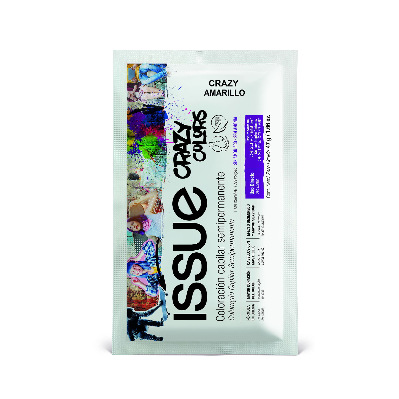 CRAZY COLORS AMARILLO 47GR X 12UN