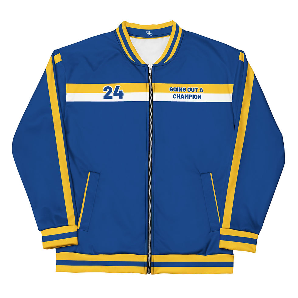 Thumbnail: GOAC Bomber Jacket - Royal Blue, Yellow & White