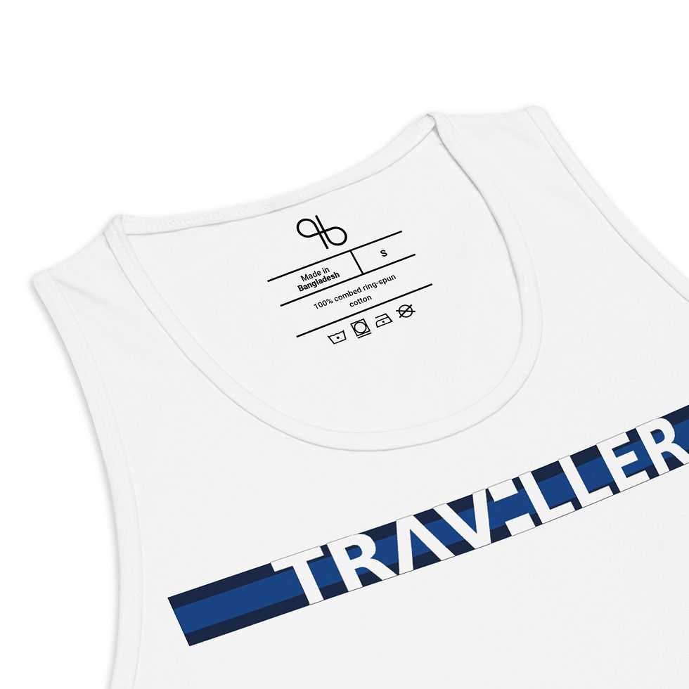 Thumbnail: TRAVELLER Swim Club Premium Tank - White - Royal - Navy
