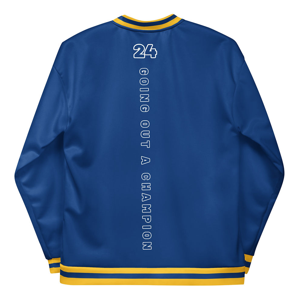Thumbnail: GOAC Bomber Jacket - Royal Blue, Yellow & White