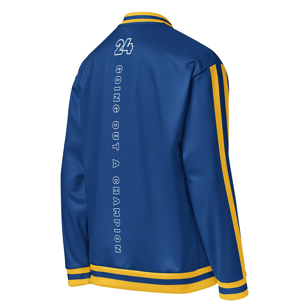 Thumbnail: GOAC Bomber Jacket - Royal Blue, Yellow & White