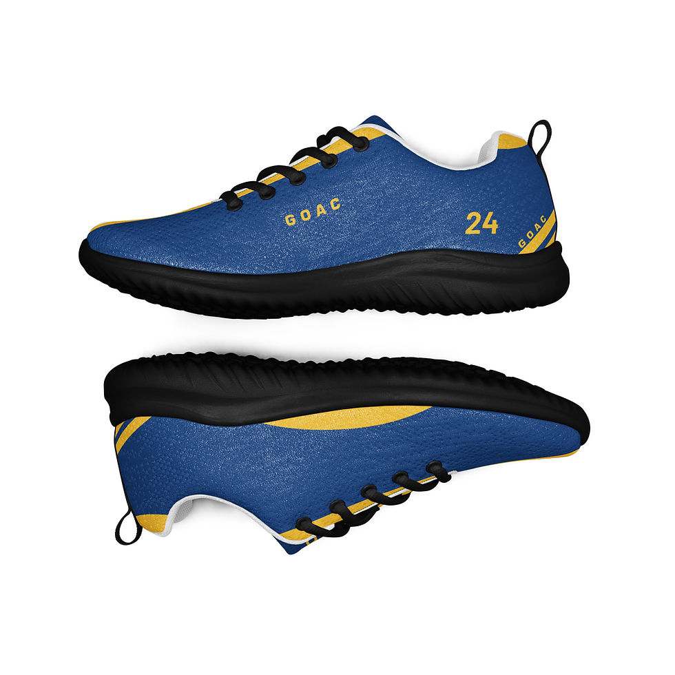 Thumbnail: Men's GOAC Casual Mesh Sneakers - Royal, Yellow