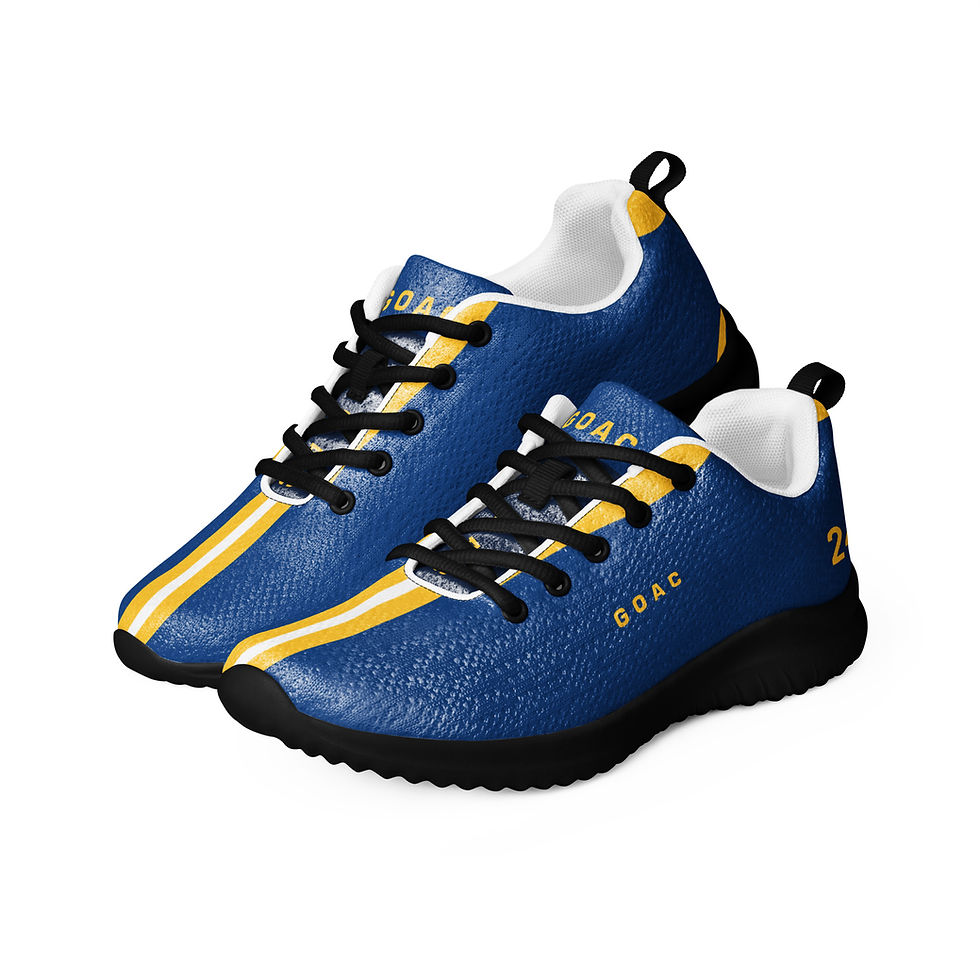 Thumbnail: Men's GOAC Casual Mesh Sneakers - Royal, Yellow