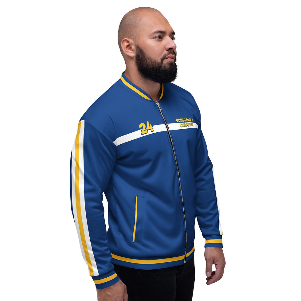 Thumbnail: GOAC Bomber Jacket - Royal Blue, White & Yellow