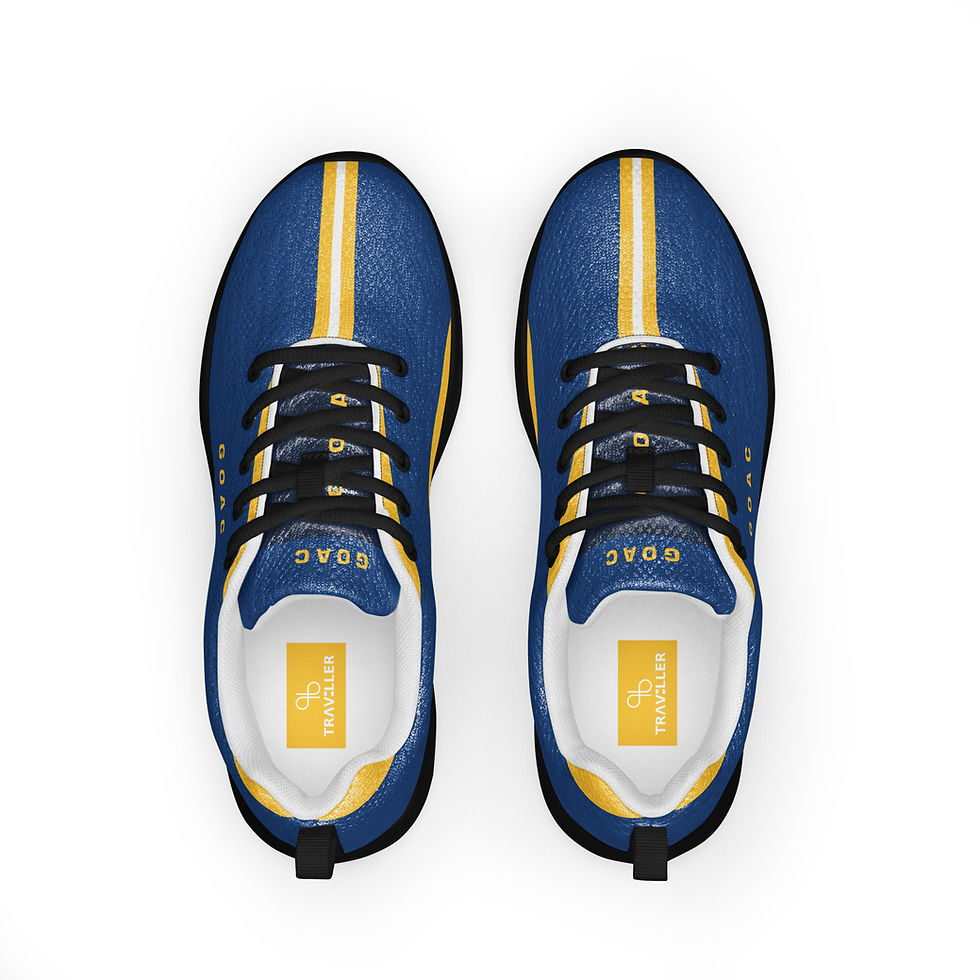 Thumbnail: Men's GOAC Casual Mesh Sneakers - Royal, Yellow