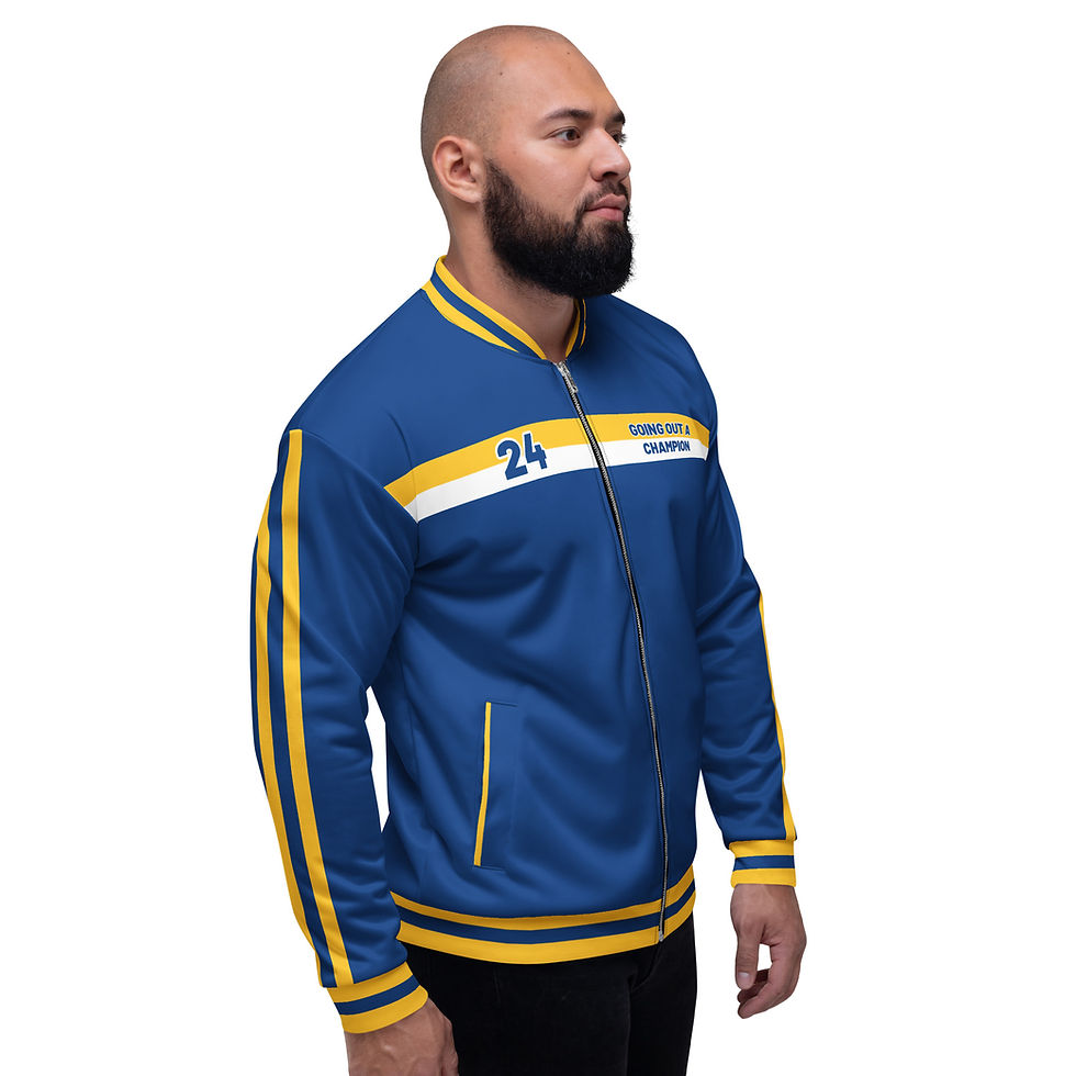 Thumbnail: GOAC Bomber Jacket - Royal Blue, Yellow & White