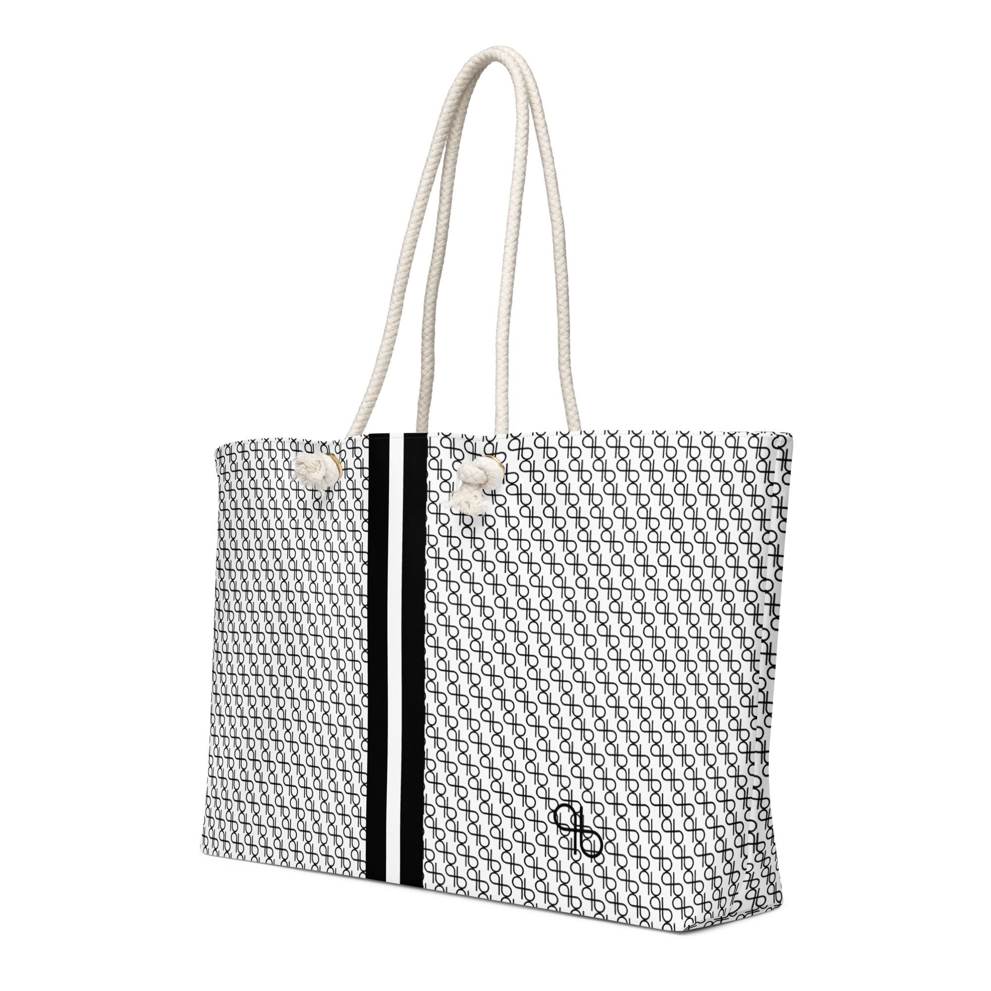 gb Royale Oversized Weekender Tote - White - Black