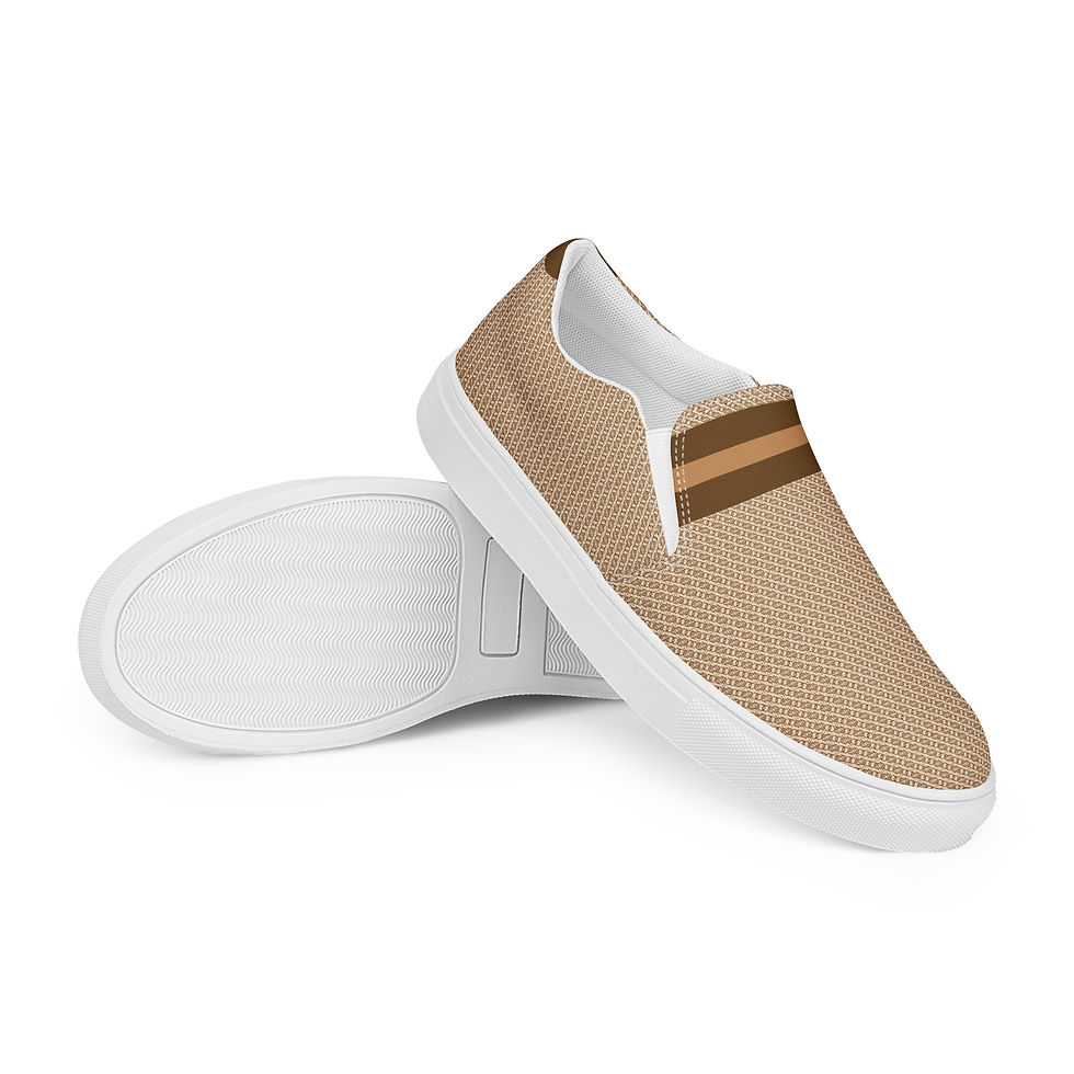 Thumbnail: The TRAVELLER Oxford slip-on canvas sneakers - Sand - Cocoa - Tan