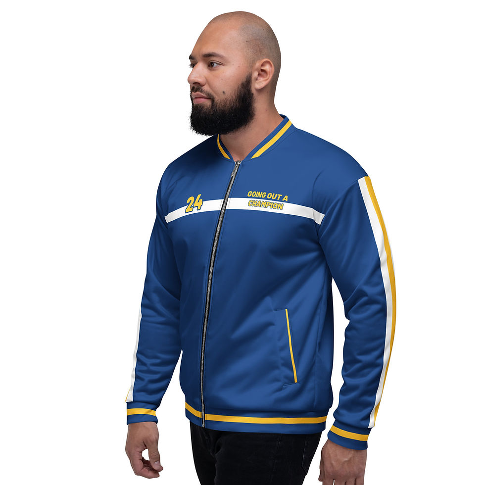 Thumbnail: GOAC Bomber Jacket - Royal Blue, White & Yellow