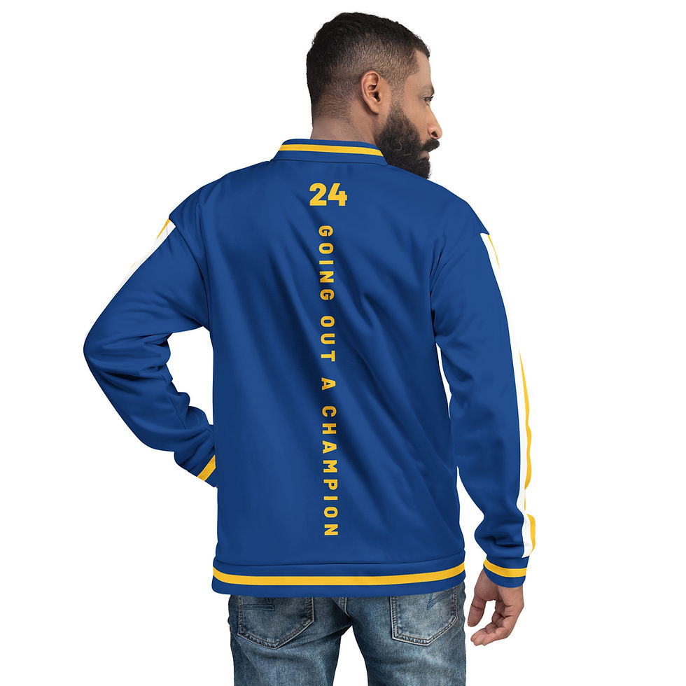 Thumbnail: GOAC Bomber Jacket - Royal Blue, White & Yellow