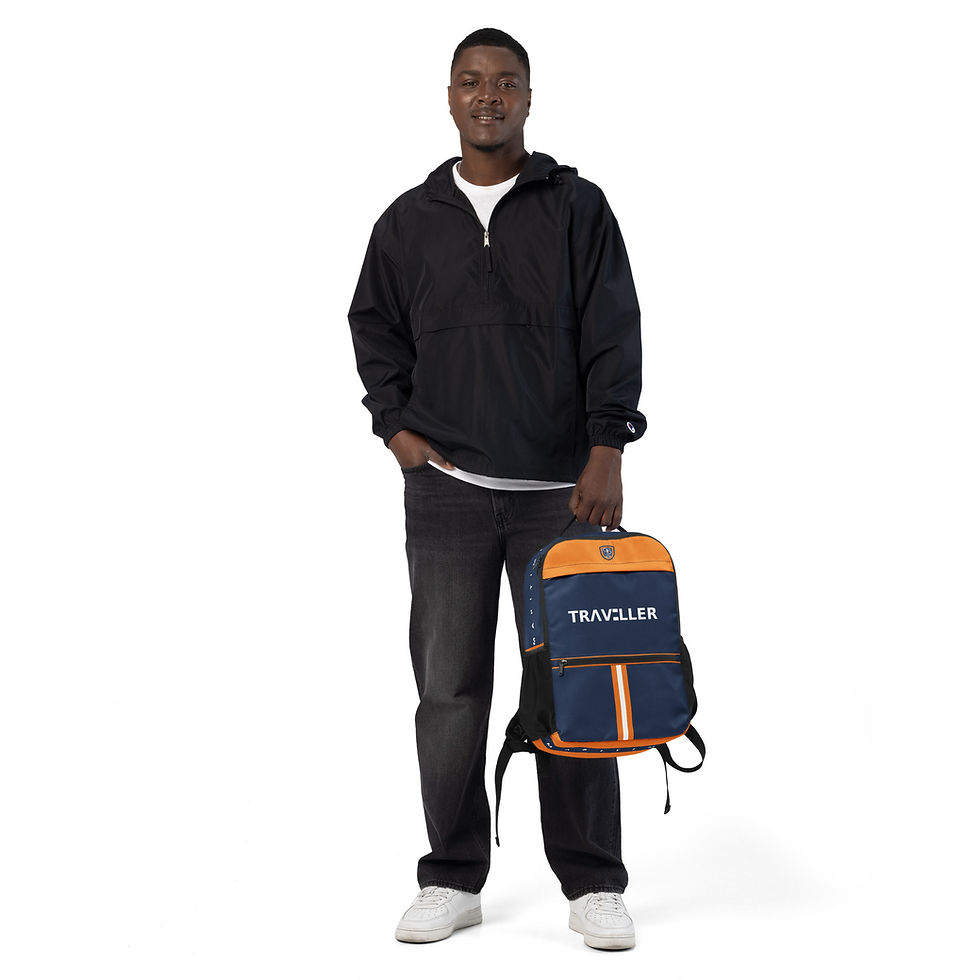 Thumbnail: TRAVELLER MARITIME Utility backpack - Navy - Orange - White