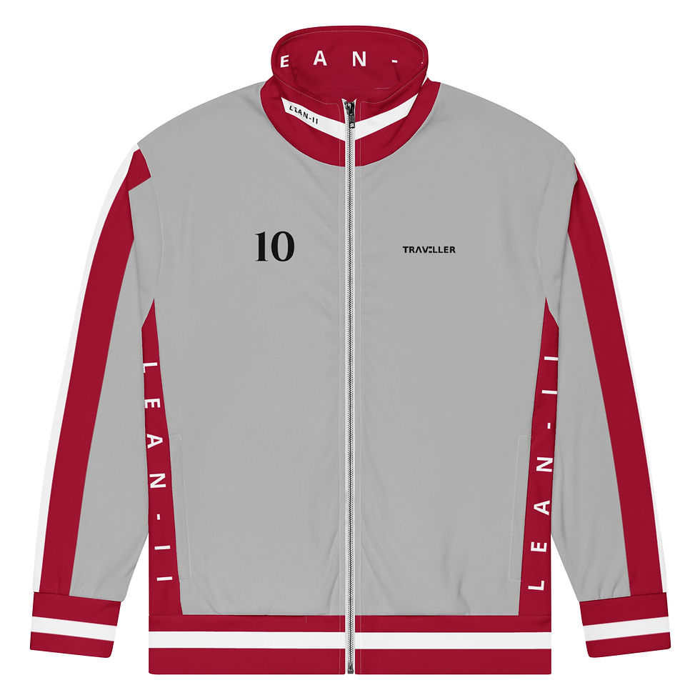 Thumbnail: TRAVELLER LEAN II Track Jacket - Gray Mist - Crimson