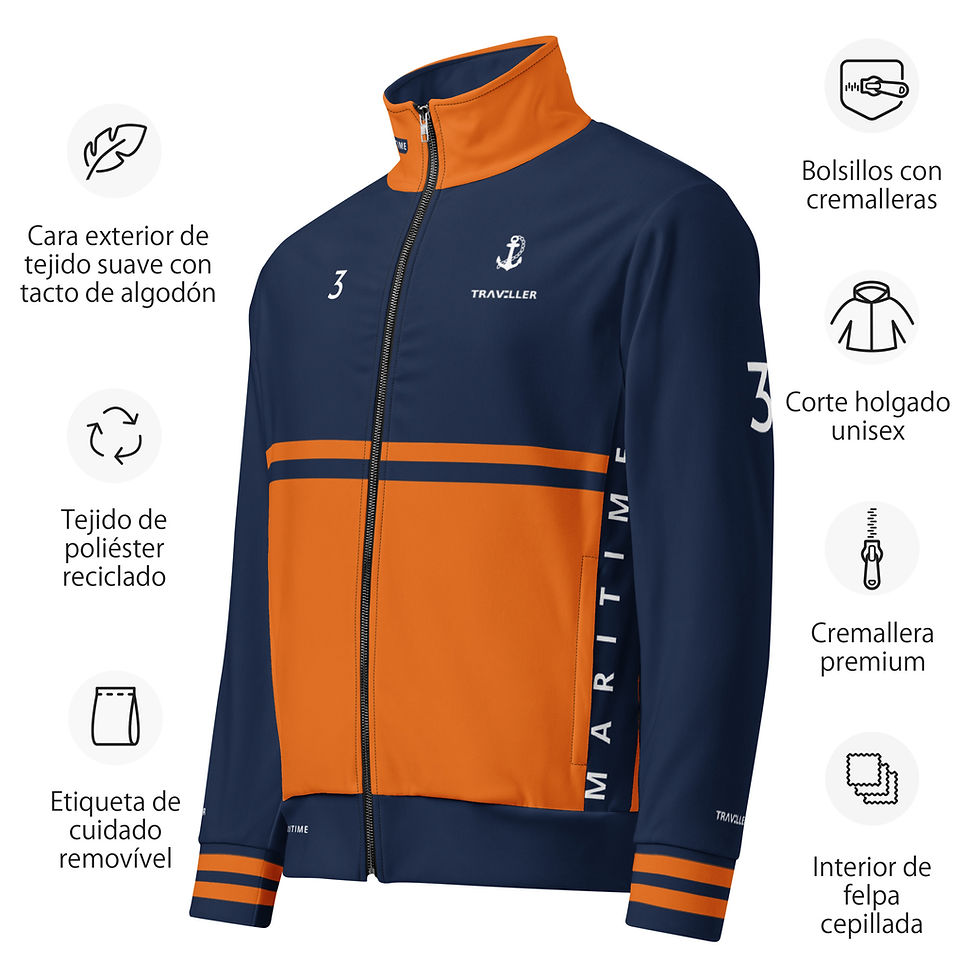 Thumbnail: TRAVELLER Maritime Sport Jacket - Navy - Orange
