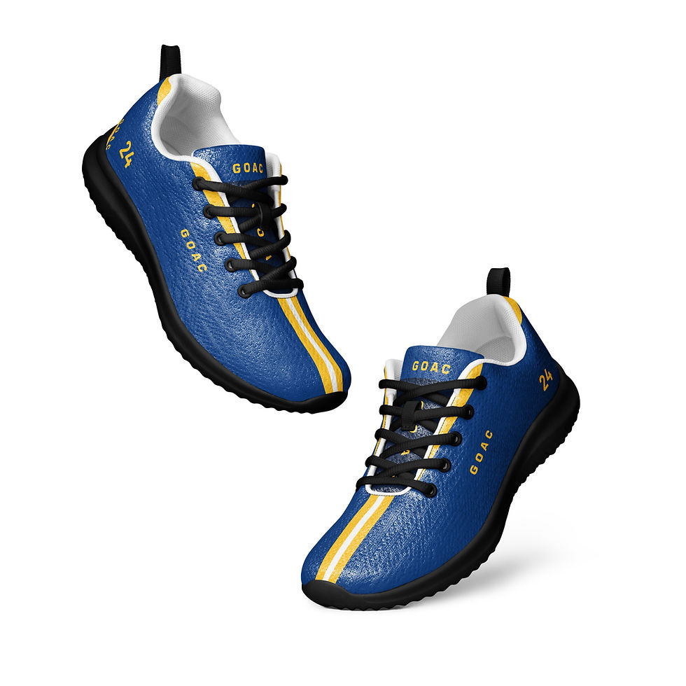 Thumbnail: Men's GOAC Casual Mesh Sneakers - Royal, Yellow