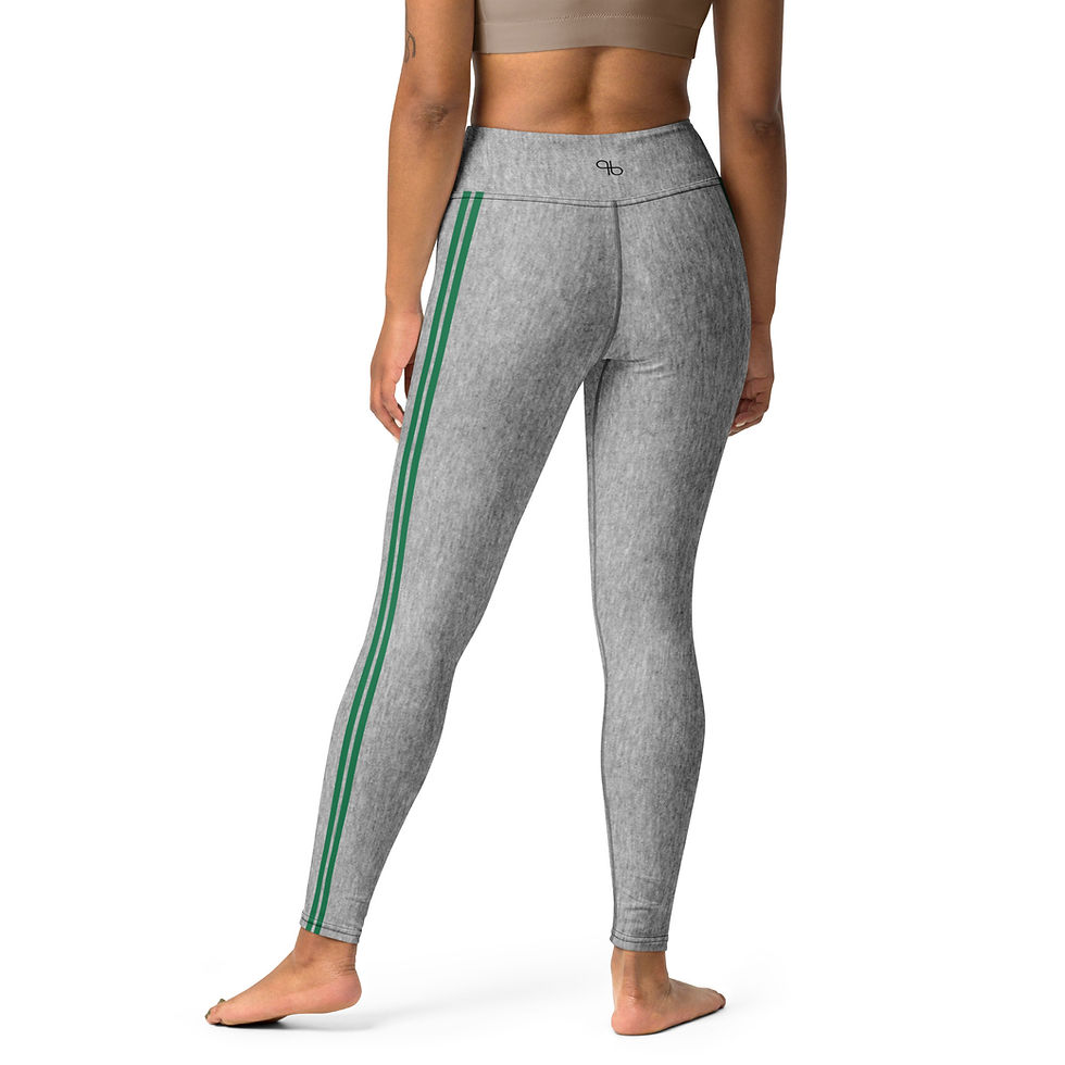 Thumbnail: TRAVELLER Yoga Leggings - Heather Gray - Green