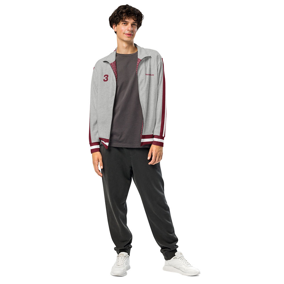 Thumbnail: The TRAVELLER Dive Sport Jacket - Heather Gray - Bungundy