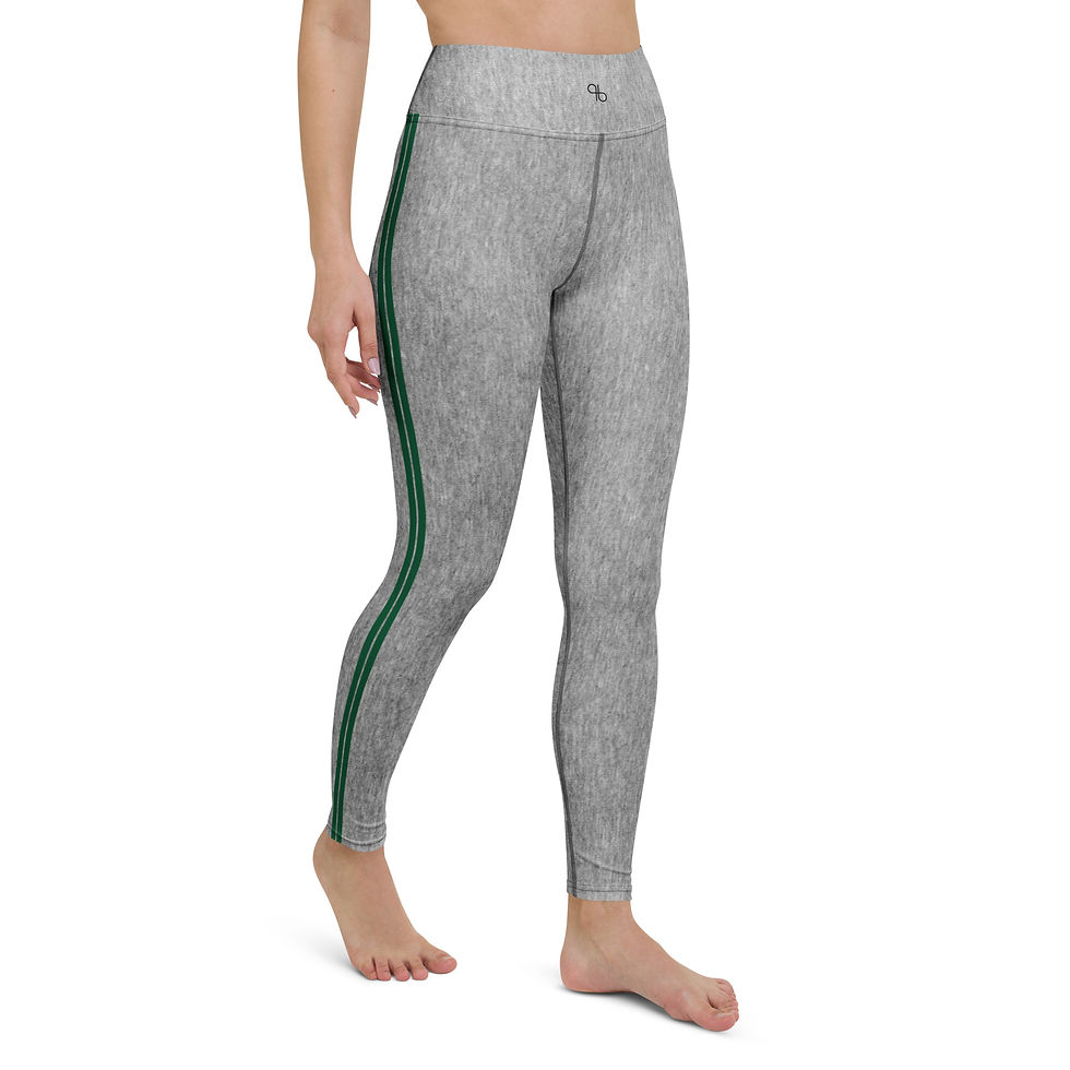 Thumbnail: TRAVELLER Yoga Leggings - Heather Gray - Green