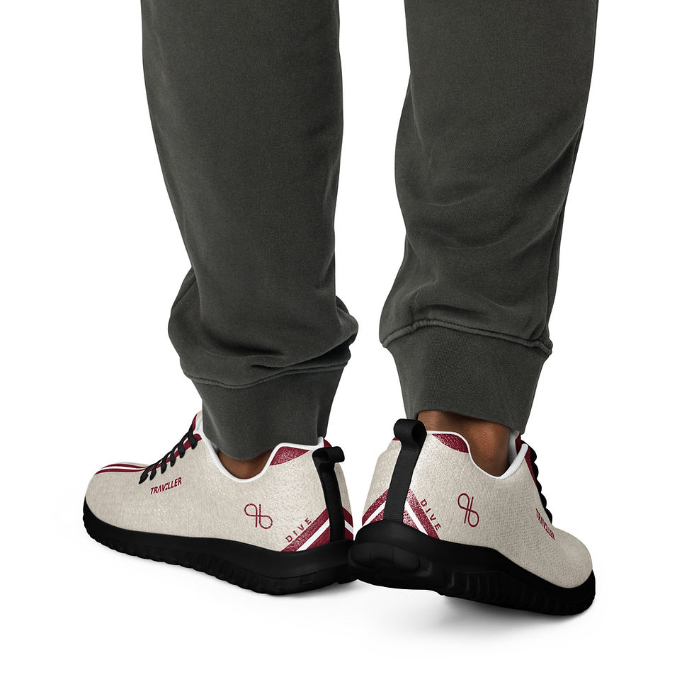 Thumbnail: Men’s TRAVELLER DIVE - Heather Oatmeal - Burgundy