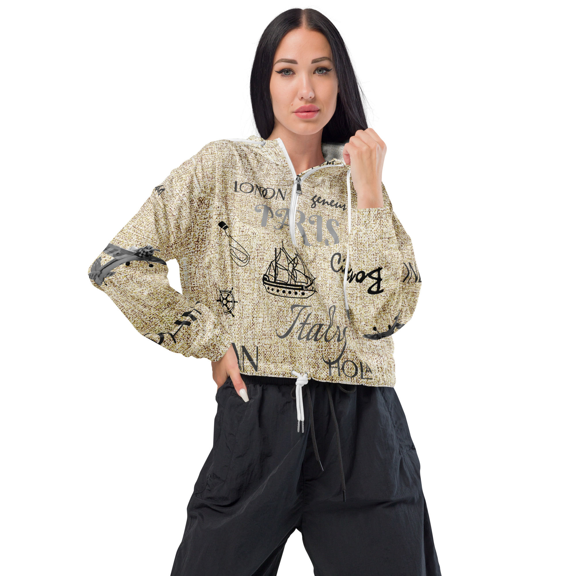 The Passport Cropped Windbreaker