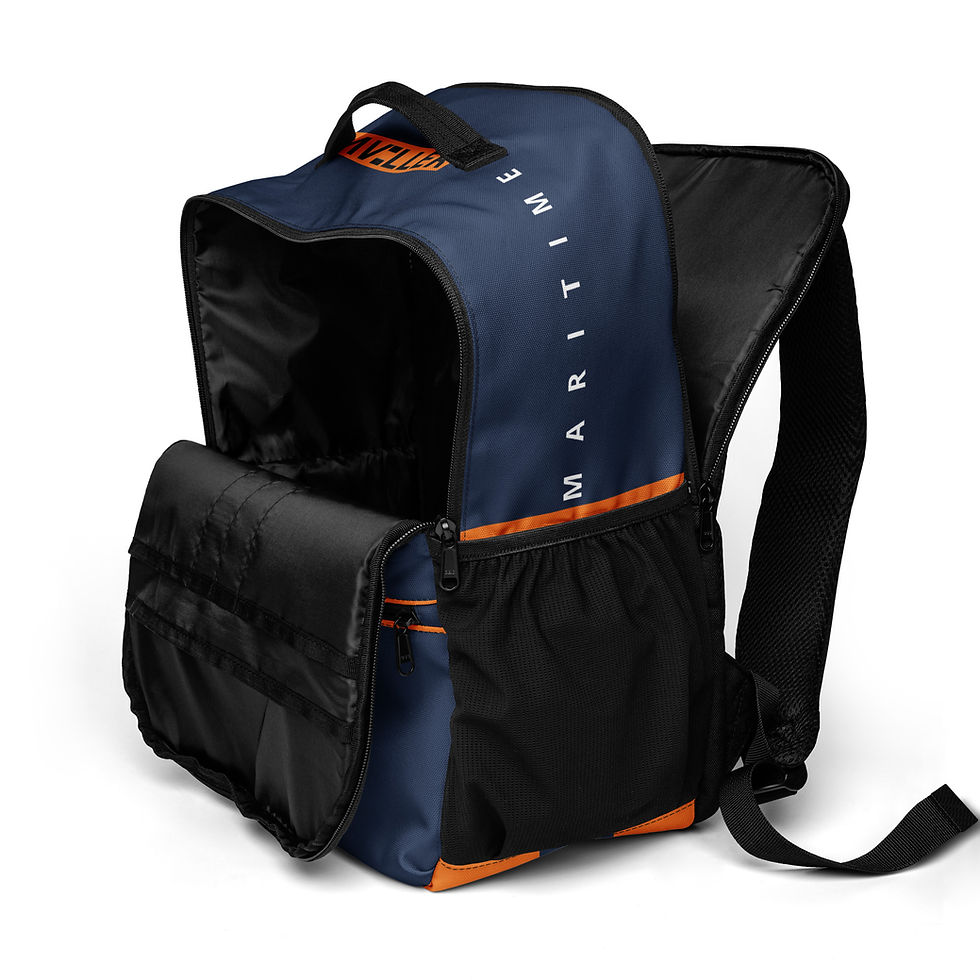 Thumbnail: TRAVELLER MARITIME Utility backpack - Navy - Orange - White