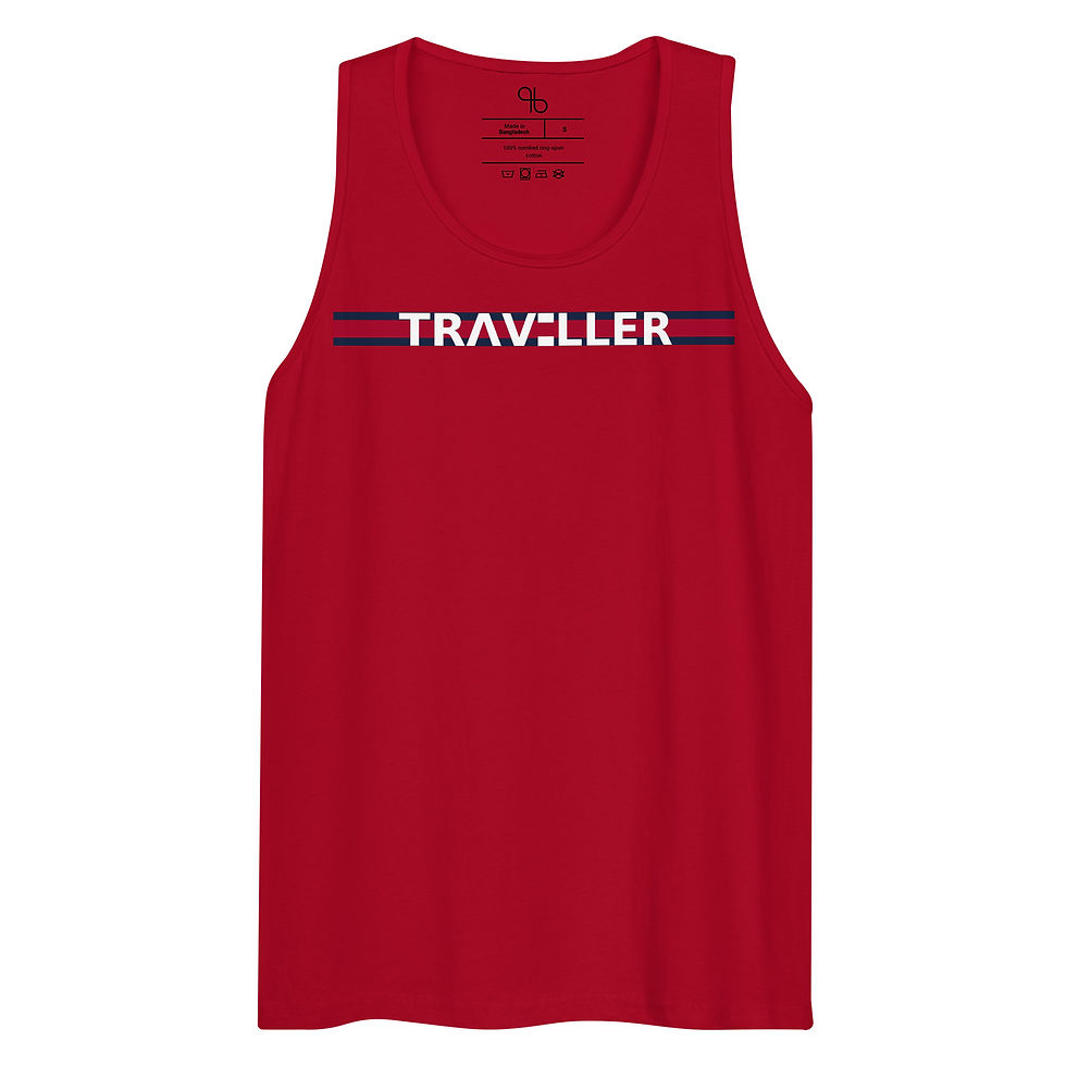 Thumbnail: TRAVELLER Swim Club Premium Tank - Crimson - Navy - White