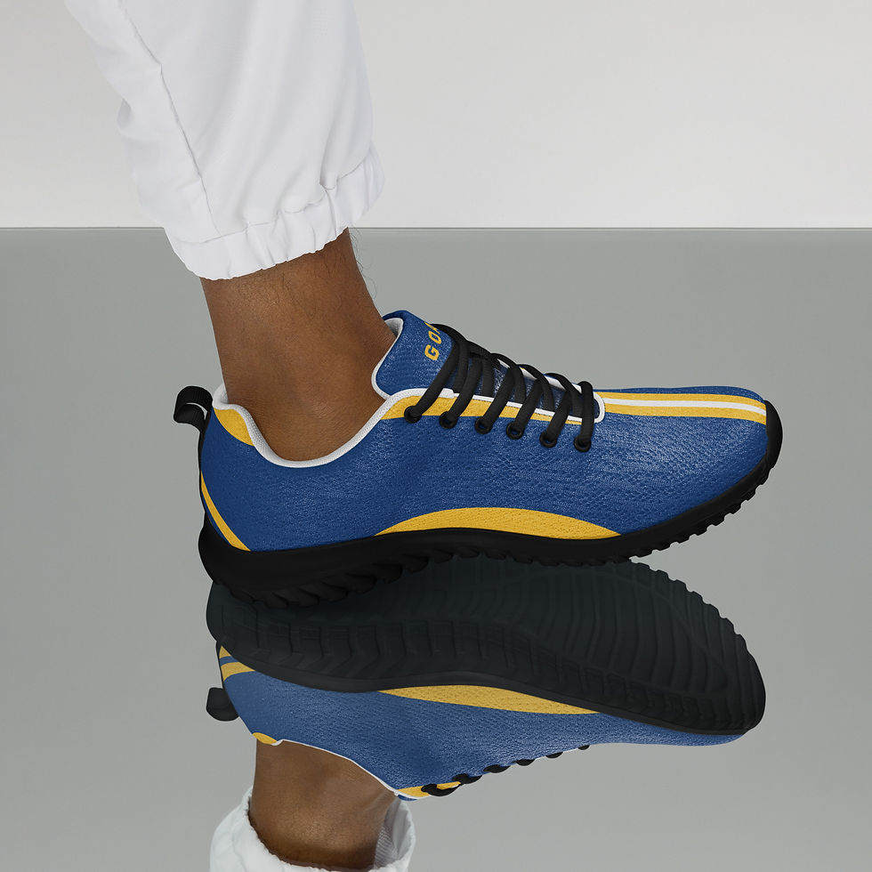 Thumbnail: Men's GOAC Casual Mesh Sneakers - Royal, Yellow