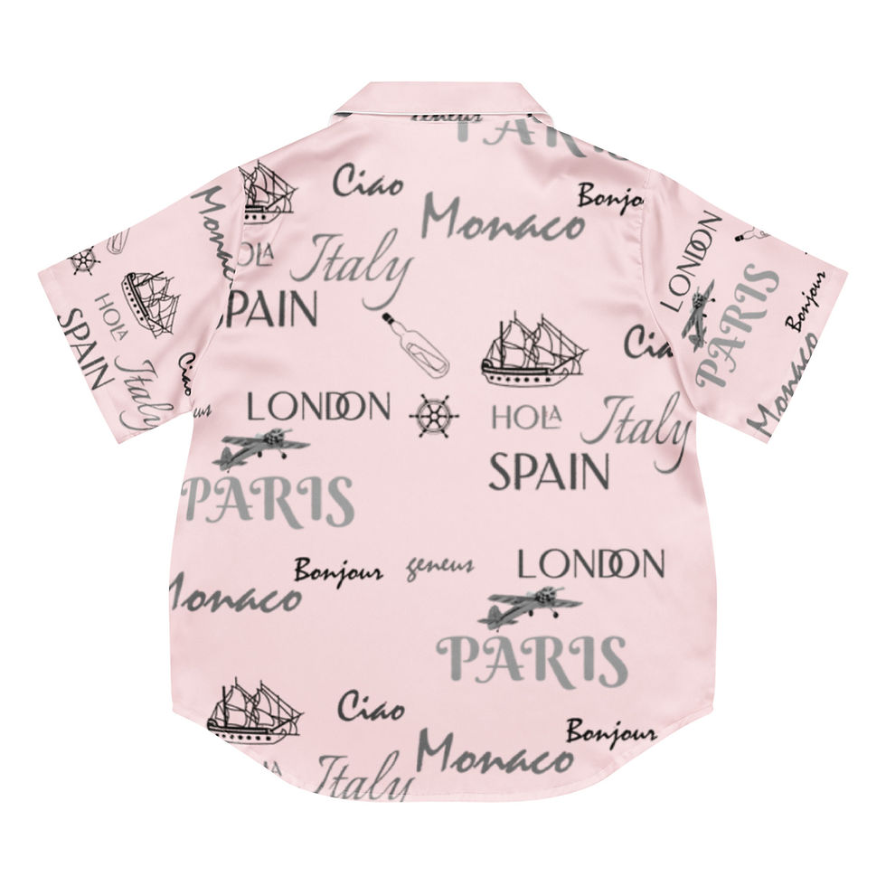 Thumbnail: PASSPORT Short Sleeve Pajama Top - Pink