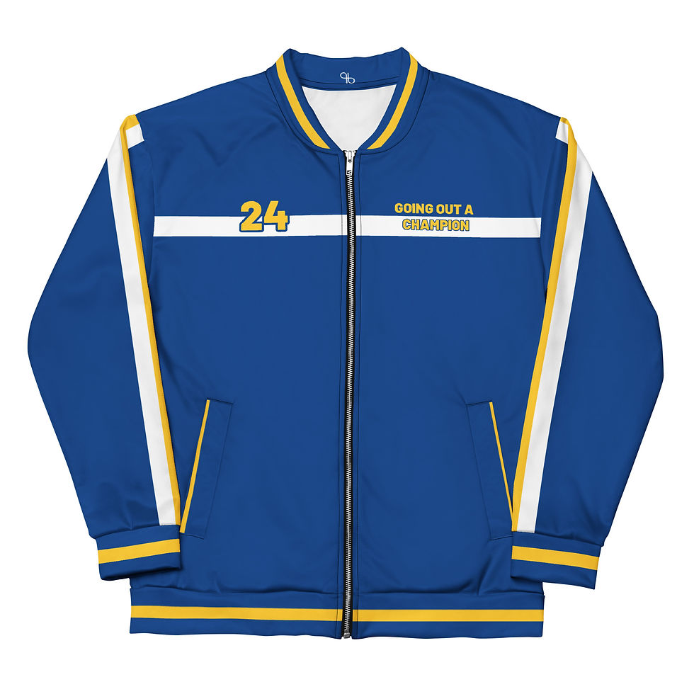 Thumbnail: GOAC Bomber Jacket - Royal Blue, White & Yellow