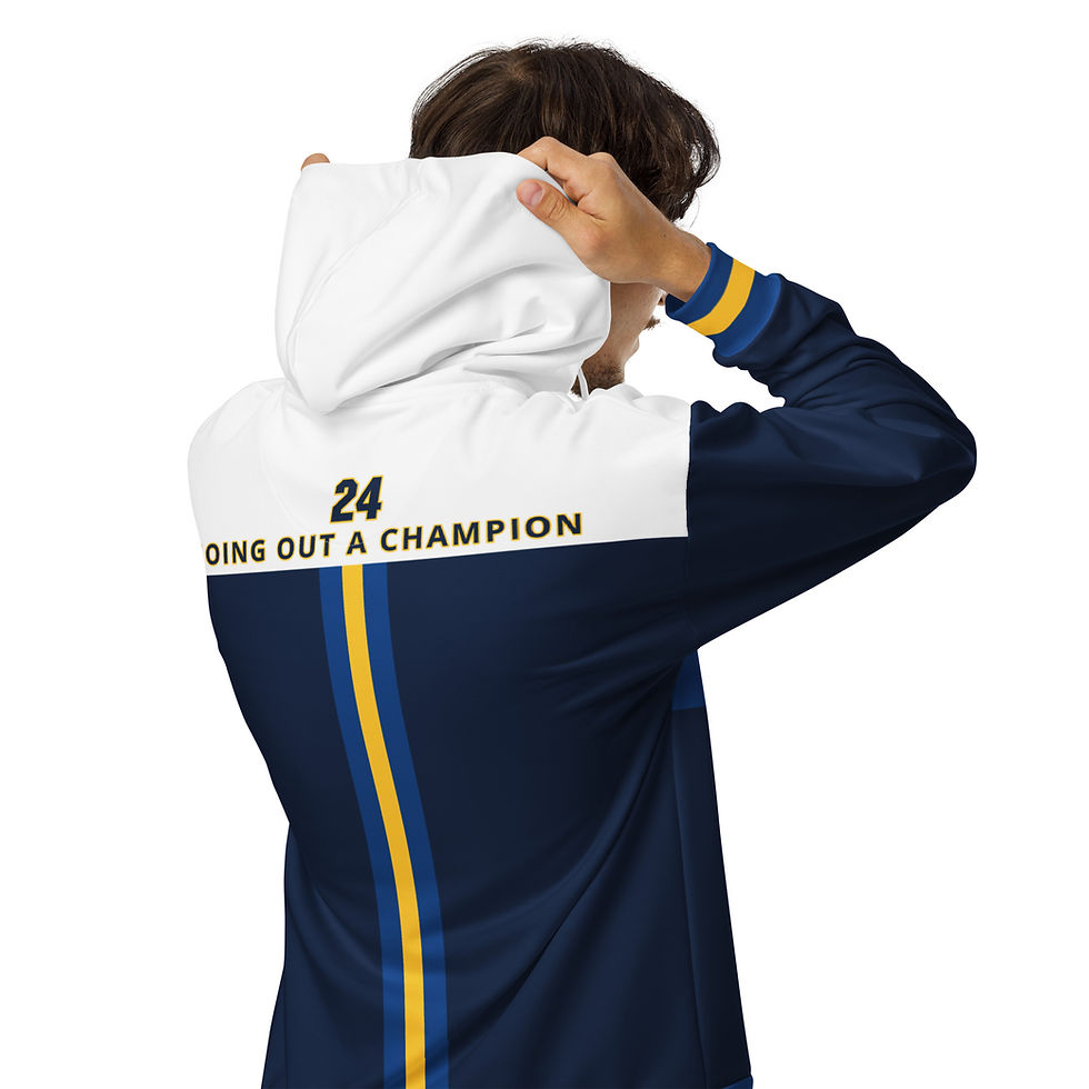 Thumbnail: GOAC Unisex Full Zip Hoodie - Navy, Royal Blue & Yellow