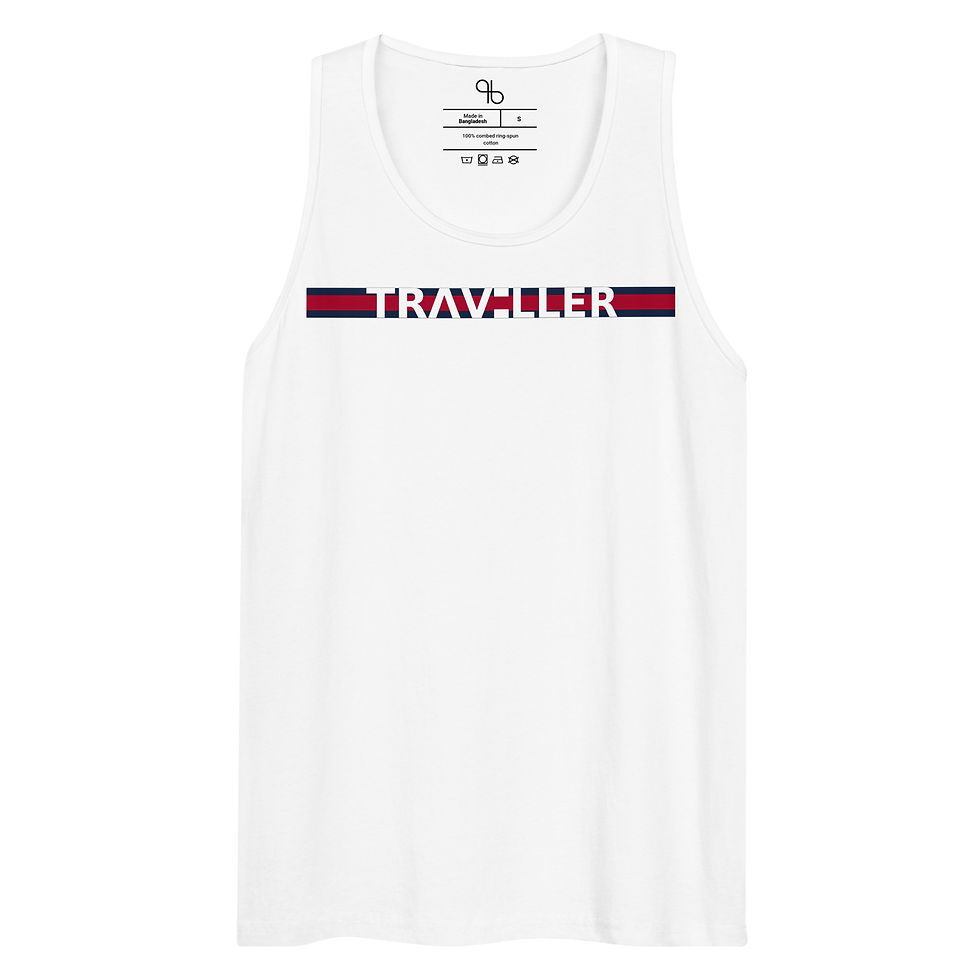 Thumbnail: TRAVELLER Swim Club Premium Tank - White - Crimson - Navy