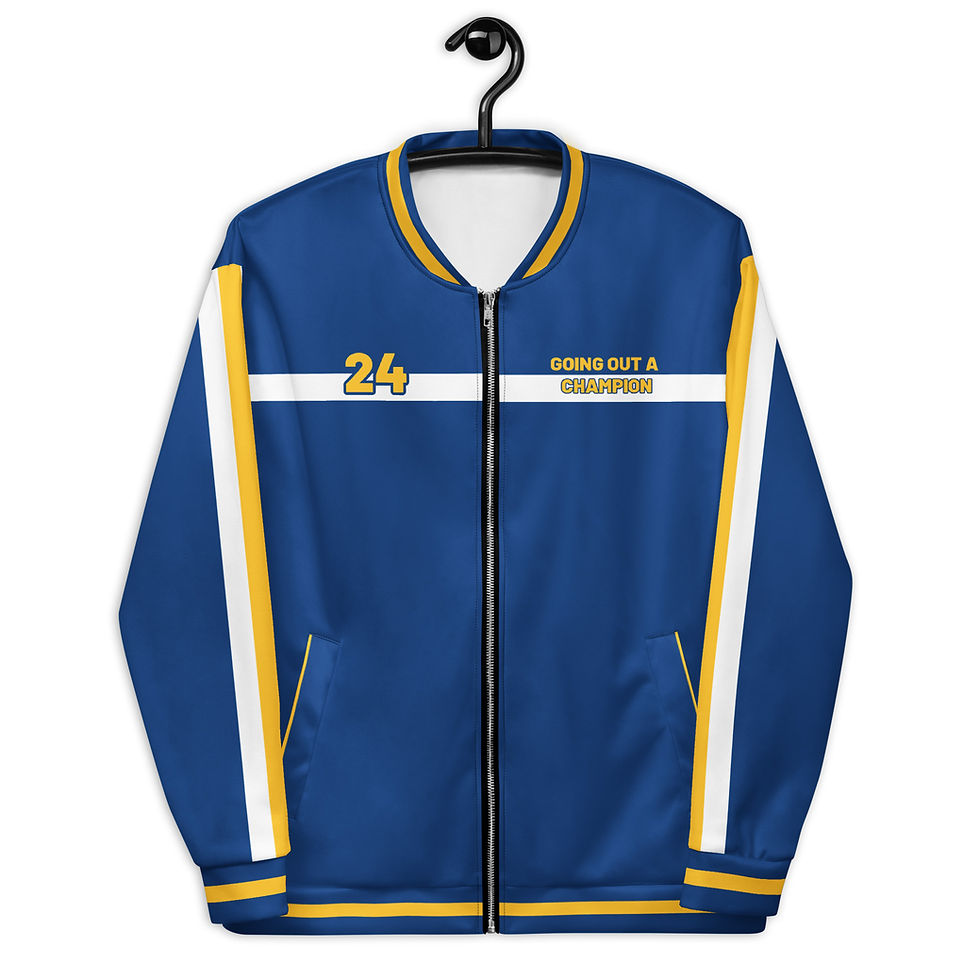 Thumbnail: GOAC Bomber Jacket - Royal Blue, White & Yellow