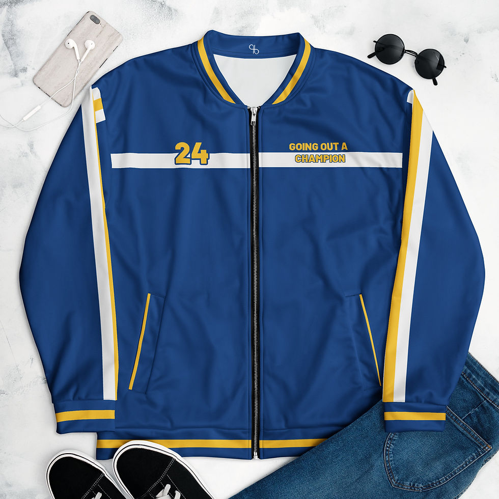 Thumbnail: GOAC Bomber Jacket - Royal Blue, White & Yellow