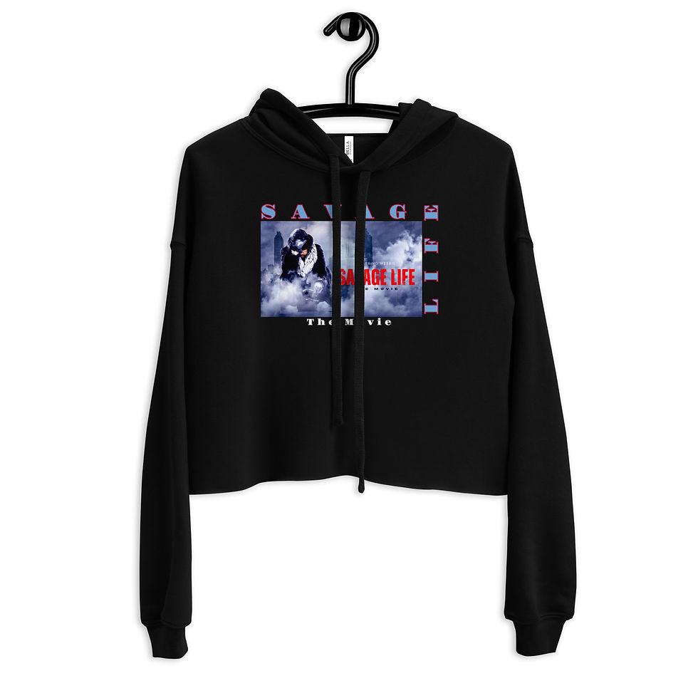 Thumbnail: Women's SAVAGE LIFE Movie Custom Cropped Hoodie
