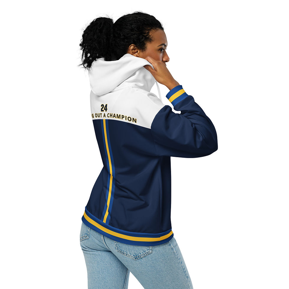 Thumbnail: GOAC Unisex Full Zip Hoodie - Navy, Royal Blue & Yellow