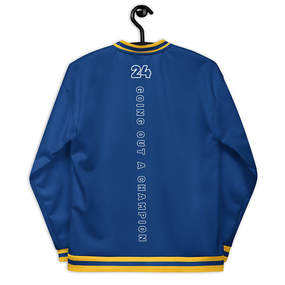 Thumbnail: GOAC Bomber Jacket - Royal Blue, Yellow & White